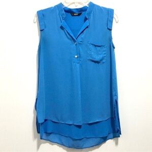 Visit Women’s Sleeveless Blue Top